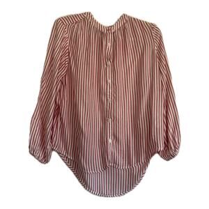 Tommy Hilfiger Red and White Striped Blouse, size Small